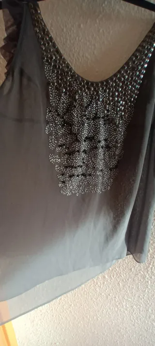 Top fiesta gris plateado