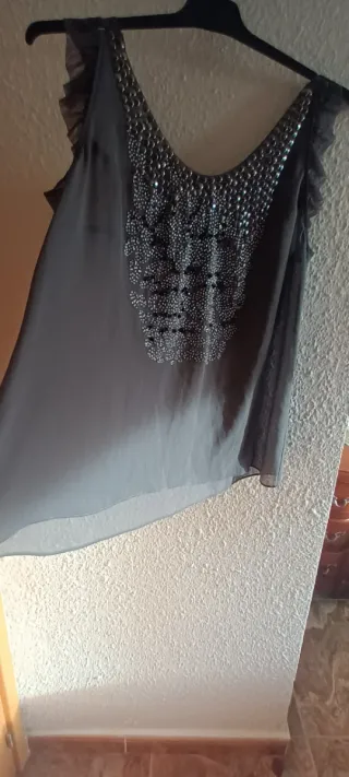 Top fiesta gris plateado