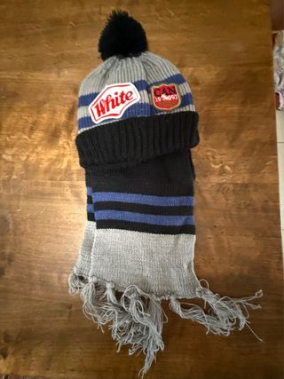 Set Sciarpa e Cappello Grigio/Blu