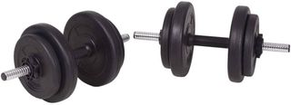 Pesas con barra olímpica, mancuernas y mancuerdas