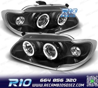 FAROS RENAULT MEGANE 96-99 OJOS ANGEL FONDO NEGRO