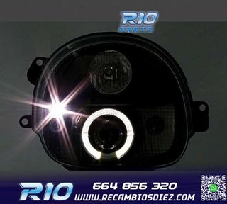 FAROS RENAULT TWINGO 93-07 OJOS ANGEL FONDO NEGRO