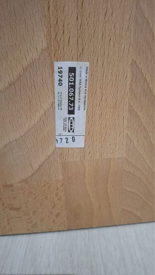 Escritorio madera maciza y patas blancas