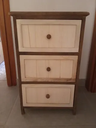 Cajonera de madera 3 cajones