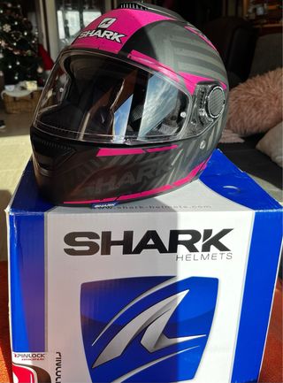 Casco Shark Spartan Kobrak Mat Negro/Rosa