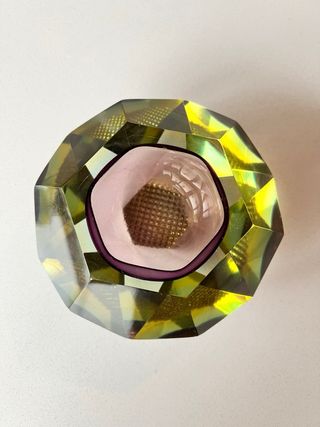 Cenicero Vintage Murano Lila y Amarillo