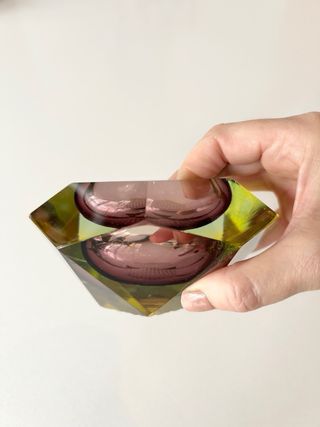 Cenicero Vintage Murano Lila y Amarillo