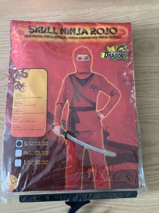 Disfraz Ninja Rojo Niño T 3-4 Años