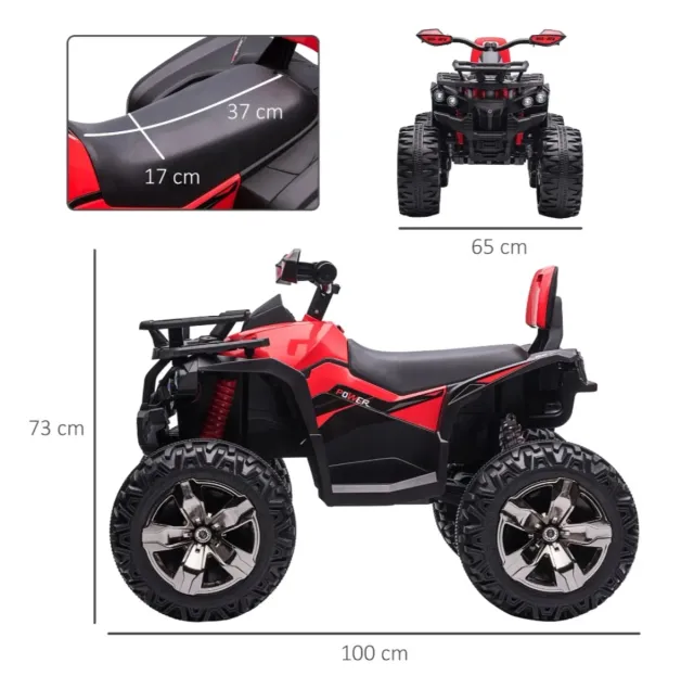 Quad Eléctrico Infantil 12V Rojo