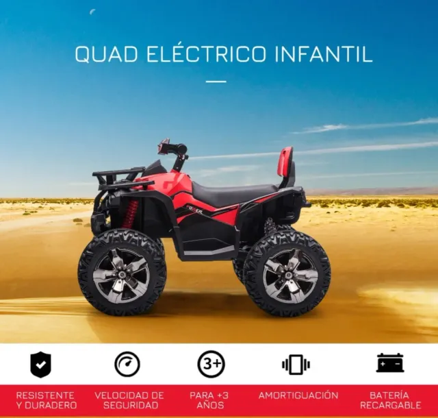 Quad Eléctrico Infantil 12V Rojo