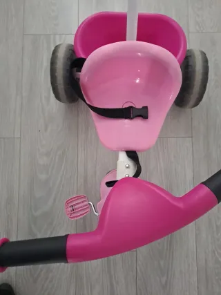 Triciclo rosa para bebés +1 año