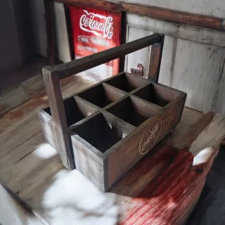 Cassetta portabottiglie vintage Coca-Cola legno