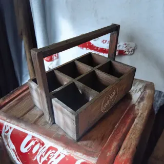 Cassetta portabottiglie vintage Coca-Cola legno