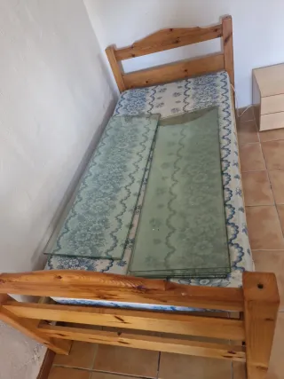 Cama de madera 90cm