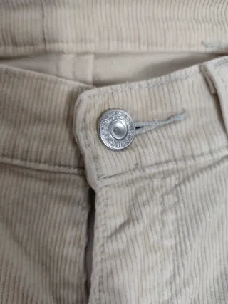 Pantalones de pana beige