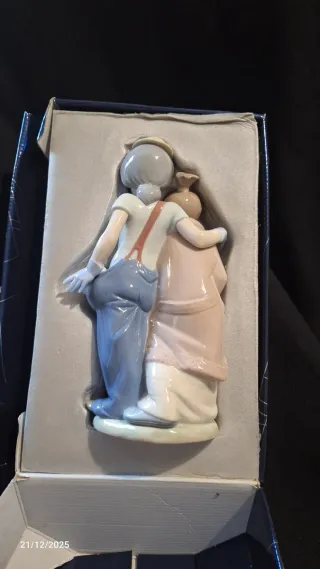 Figura Lladro Payaso Niña Perro Caja Original