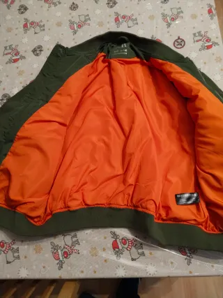 Chaqueta Zara Verde y Naranja Talla 9-10