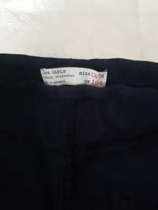 Pantalón pana niña azul