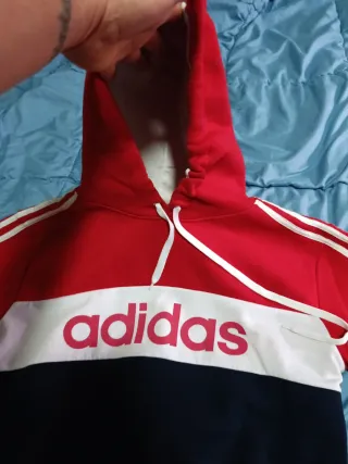 Sudadera Adidas Roja, Blanca y Azul