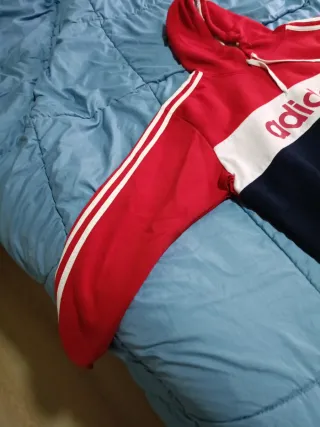 Sudadera Adidas Roja, Blanca y Azul
