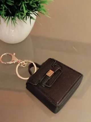 Mini bolso llavero negro