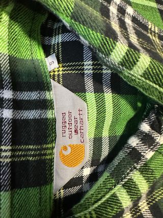 Camisa Carhartt cuadros verde y negro.  Talla S