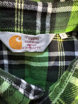 Camisa Carhartt cuadros verde y negro.  Talla S