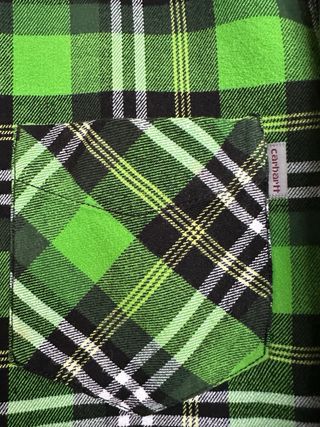 Camisa Carhartt cuadros verde y negro.  Talla S