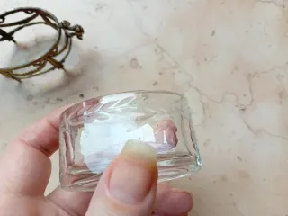 Ciotolina porta sale in vetro e metallo