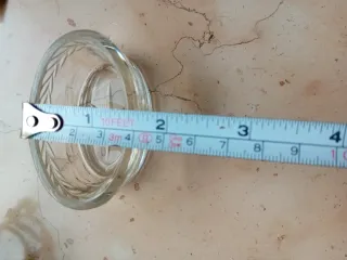 Ciotolina porta sale in vetro e metallo