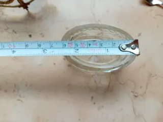 Ciotolina porta sale in vetro e metallo