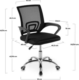 Sillas de oficina ergonómicas negras.