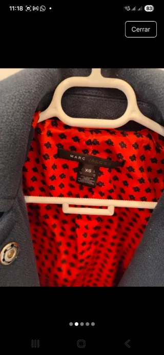 Abrigo Marc Jacobs Talla XS
