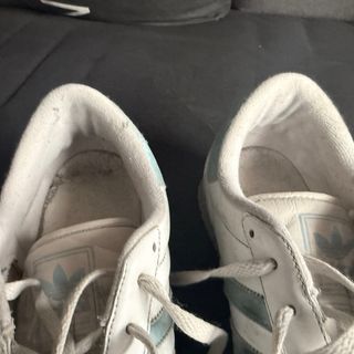 Zapatillas Adidas Piel Vintage Azul Blanco