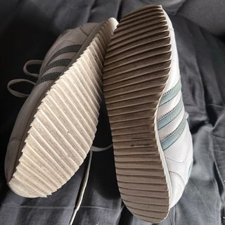 Zapatillas Adidas Piel Vintage Azul Blanco