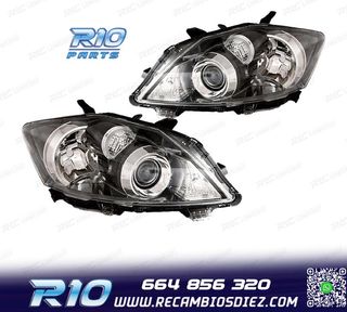 FAROS PARA TOYOTA AURIS 10-13 XENON FONDO NEGRO