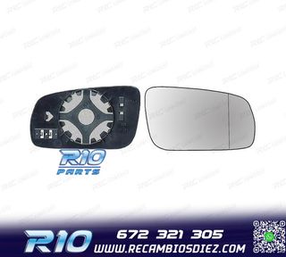 CRISTAL ESPEJO + BASE DERECHO SKODA SUPERB 01-06