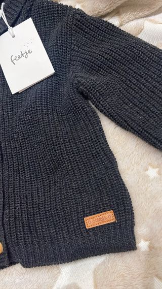 Chaqueta Feetje Negra Lana Premium Talla 68