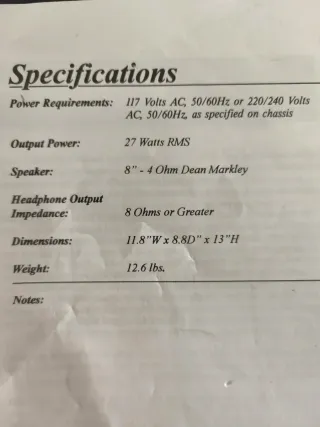 Amplificador Dean Markley K-20BX