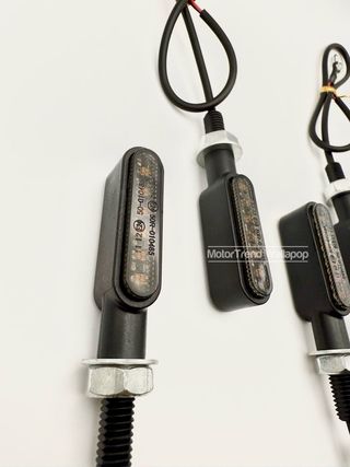 Intermitentes moto led homologados ahumado