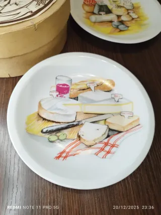 Estuche 6 Platos Vintage Franceses Queso