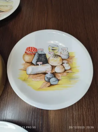 Estuche 6 Platos Vintage Franceses Queso