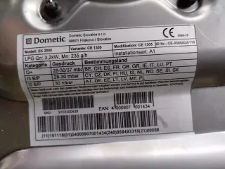 Cocina Dometic 2 fuegos