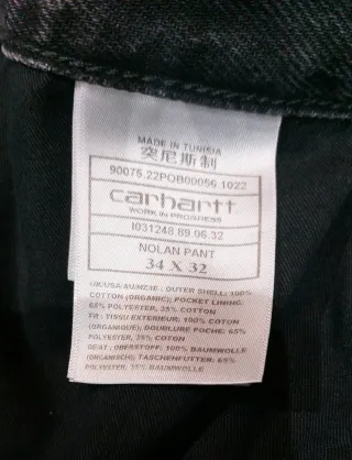 Vaqueros Carhartt Baggy Negros en perfecto estado