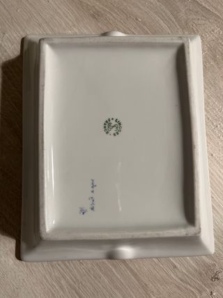 Posacenere in porcellana di Limoges con pesce