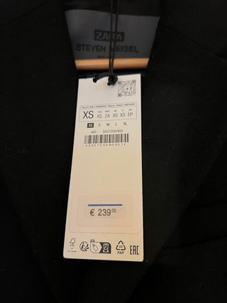 Abrigo Steven Maisel Negro Talla XS