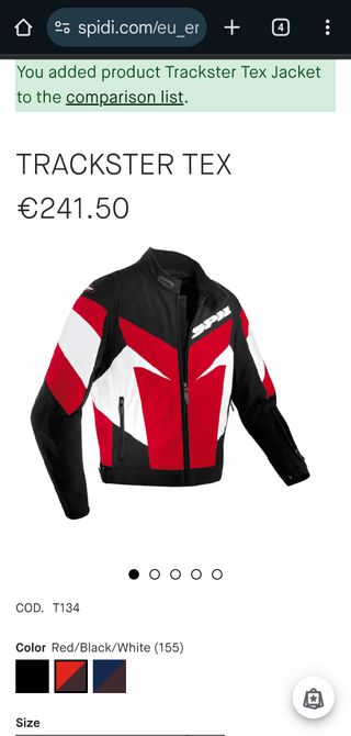 Chaqueta Moto SPIDI Trackster tex Talla M