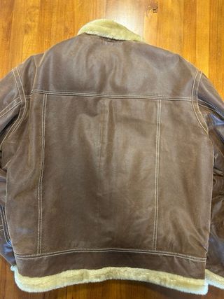 Cazadora Aviador Piel Marrón Talla 58