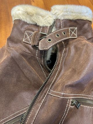 Cazadora Aviador Piel Marrón Talla 58