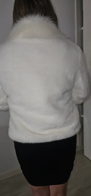 Abrigo fiesta blanco mujer